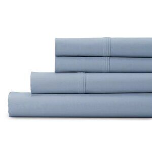 Sonoma 4 Piece Sheet Set King 420 Blue Fog Organic Cotton